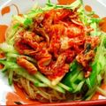 akimidori's cooksnap of when they made スタミナUPキムチ素麺 秘伝のタレで❢.