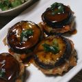 やなび's cooksnap of when they made 鶏の挽肉で茄子のヘルシー挟み焼き.