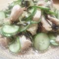 太陽と向日葵's cooksnap of when they made 鶏もも肉ときゅうりの塩こんぶ和え.