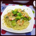 にゃんこポーズ's cooksnap of when they made アボカドとエビのパスタ　バジリコ風味.
