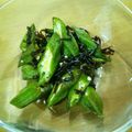 ｊ−ｊ−ｆ's cooksnap of when they made 超簡単！美味！オクラの塩こんぶ和え.