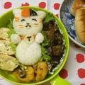 赤い電話's cooksnap of when they made ニャンコ先生 弁当(*^^*) キャラ弁.