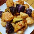 t-mask's cooksnap of when they made ♥鶏むね肉となすの揚げてからめる～♥.