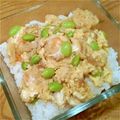 たべたいち's cooksnap of when they made 絹さやと海老の玉子丼.