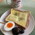 ビートルズ食堂's cooksnap of when they made 爺の🥢チーズトースト.