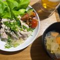 ☆あさ's cooksnap of when they made もやしと細ねぎのヘルシー豚ぽん＋お汁付き.