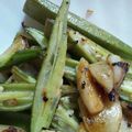ティナたま's cooksnap of when they made もう一品★焼きオクラのガーリック醤油がけ.
