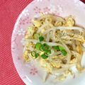 ニャカタ's cooksnap of when they made もやしの卵炒め♪プラスしらす♪.