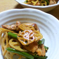 ケロのん's cooksnap of when they made 蓮根と鶏肉の甘辛炒め.