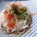tomokoshiawase's cooksnap of when they made トマトと夏薬味のぶっかけそうめん.
