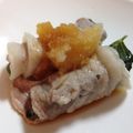 yuna01's cooksnap of when they made レンチン♪なすシソ豚巻きおろしポン酢.
