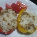 ＳＯＲＡ＿ＳＯＲＡ's cooksnap of when they made パプリカボートのひき肉ごはん.
