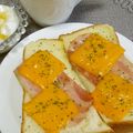 ハートキャンディ's cooksnap of when they made バランス朝食☆ベーコンチーズトースト.