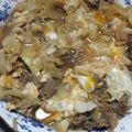 キャロライン藤元's cooksnap of when they made 春キャベツと牛肉の甘辛卵とじ.
