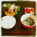 emaccchi's cooksnap of when they made 茄子とゴーヤの甘味噌炒め レンチン茄子で.