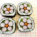 まゆこ．Ｍ's cooksnap of when they made 雛祭りに〜５歳娘も作れるお花の巻きずし.