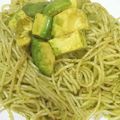 yuyutara's cooksnap of when they made 大葉とアボカドのジェノベーゼ．。：・゜☆.