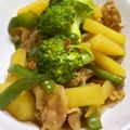 NAGANO久留米's cooksnap of when they made ☆じゃがいもと豚肉☆和風にんにく炒め.