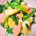 うーさき's cooksnap of when they made レンジで簡単♪ほうれん草とじゃがベーコン.