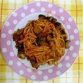 ひいちゃん♯'s cooksnap of when they made 簡単☆茄子とチーズのミートソースパスタ.