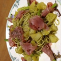 saori_0823's cooksnap of when they made 生ハムとじゃがいもの簡単♡ジェノベーゼ.