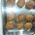 linhua's cooksnap of when they made お弁当おかず☆我が家のミニハンバーグ.