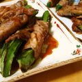 cafe-cafe's cooksnap of when they made 四角豆の豚肉巻き.