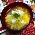 saki1230's cooksnap of when they made ｗダブルｗたまごスープ☆.