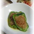 ＴＯＭＯＷＡＴ's cooksnap of when they made 私のピーマンの肉詰め☆.