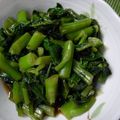 Blue1965's cooksnap of when they made つるむらさきの酸っぱ辛いおひたし.