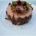 melmarilyn's cooksnap of when they made チェリーとチョコのレアチーズケーキ.