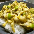 maruru-nn's cooksnap of when they made 塩麹きのこの卵丼.