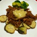 ひかろよきこ's cooksnap of when they made 絶品！チーズオン★牛肉となすの生姜焼き.
