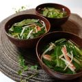 sacoママ's cooksnap of when they made 包丁いらず！レタスとカニカマのスープ.