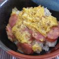 chuva's cooksnap of when they made ☆卵焼きウインナーご飯☆.