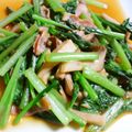 ひめポ's cooksnap of when they made ベーコンと小松菜のにんにく醤油炒め.