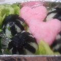 瀬奈愛's cooksnap of when they made キャラ弁♪ハートおにぎり♪.