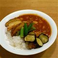 gochimocha's cooksnap of when they made チキントマトカレー♪夏野菜添え♪.
