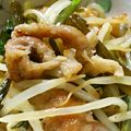 あさった's cooksnap of when they made 空心菜と豚肉の炒め.