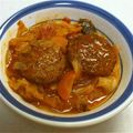 りんごpenguin's cooksnap of when they made 野菜たっぷりトマトのハンバーグ煮込み☆.
