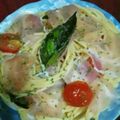 ﾅﾘﾁｬﾝ's cooksnap of when they made 生ハムとスイートバジルのオイルパスタ.
