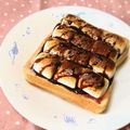 pinkrip's cooksnap of when they made チョコ＆苺ソースのマシュマロトースト.