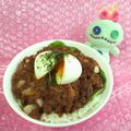 みなみんくっきんぐ's cooksnap of when they made [お一人様]お手軽に！ハンバーグ丼♪.