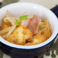 IB6UB9's cooksnap of when they made 簡単美味♡油あげとベーコンのもやし炒め.