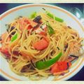 aiorks's cooksnap of when they made お茶漬けの素で★和風ぺペロンチーノ.