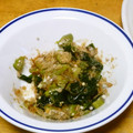まゆこ．Ｍ's cooksnap of when they made オクラとわかめのおかか和え.