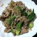 ヤスボン☆'s cooksnap of when they made オクラと豚肉のじゃこ醤油炒め.