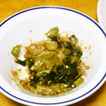 まゆこ．Ｍ's cooksnap of when they made とうのたった硬い筋の大きなオクラの食べ方.