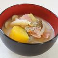 ななクレープ's cooksnap of when they made かぼちゃとベーコンの味噌ミルクスープ.