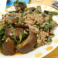 Ｋazu's cooksnap of when they made 茄子とにらのピリ辛ひき肉炒め.